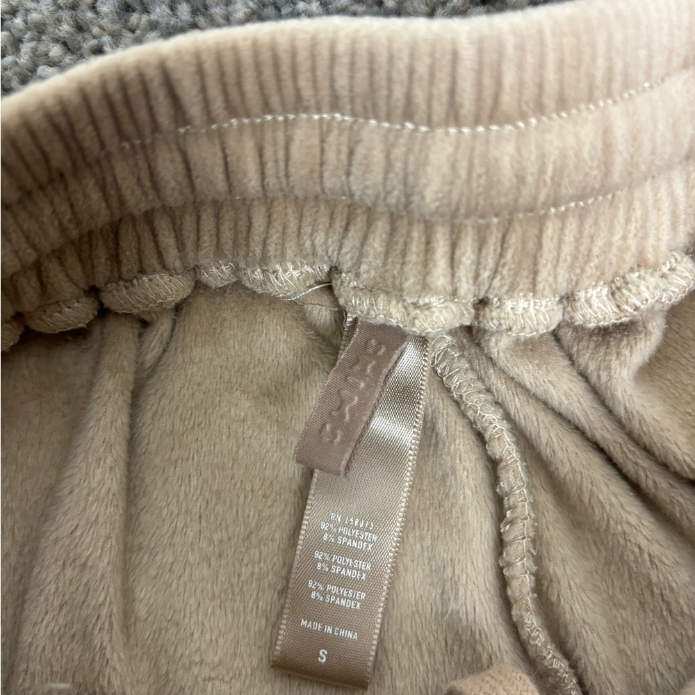 SKIMS Velour Jogger Women’s Sz s Sienna tan Zip Pockets‎ Drawstring Relaxed Fit - Picture 7 of 7